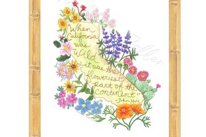 California Flowers 5x7" Print