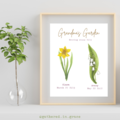 Floral Watercolor Family Gardens 8x10" Digital Download 