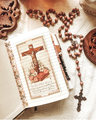 Antique Jesus Crucifix Floral Holy Card Printable PDF Sticker Catholic Planner Prayer