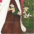 St. Therese Of Lisieux The Little Flower Saint watercolor gouache by Rachael Rose Zoller