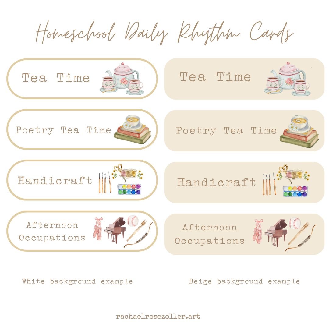 Homeschool Daily Rhythm Cards PDF Download 